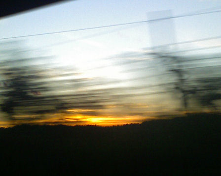 The Sunset as Seen While Traveling I-75 in Cincinnati