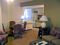 The living room, dining room and kitchen