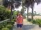 David on the street where our resort was located.